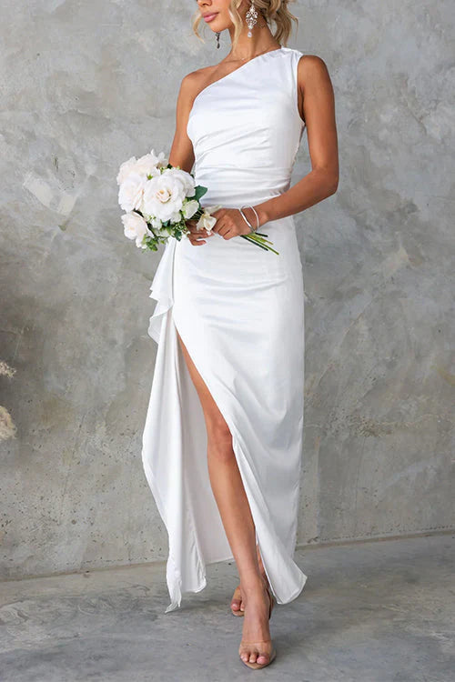 Inez – One-Shoulder Draped Gown