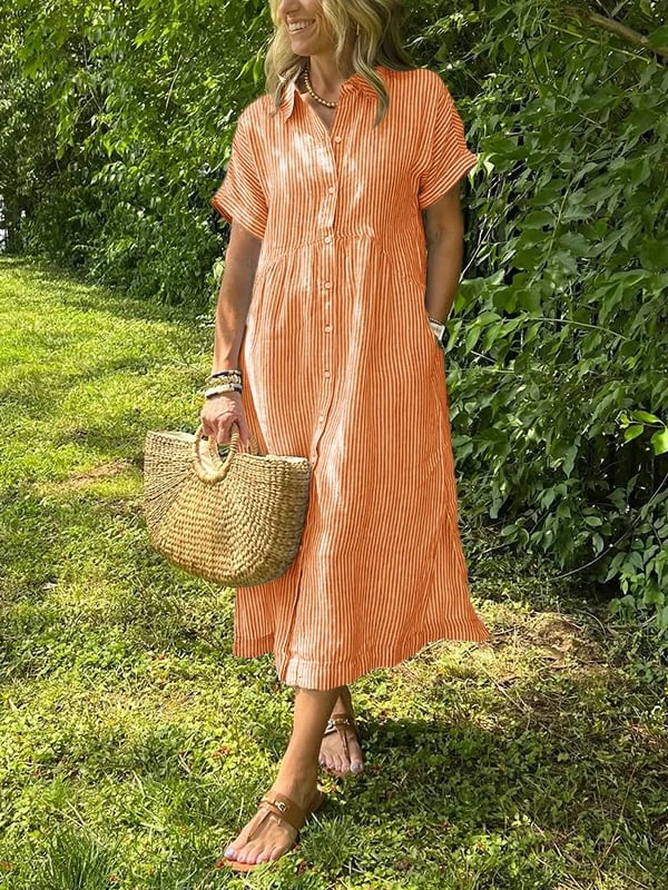 Angela – Button-Up Shirt Midi Dress