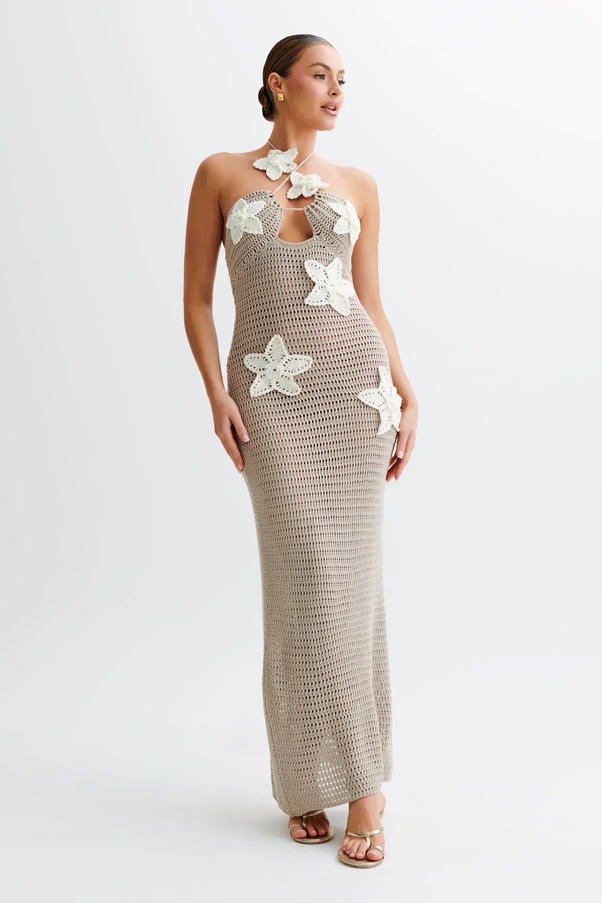 Raffaella – Crochet Halter Maxi Dress