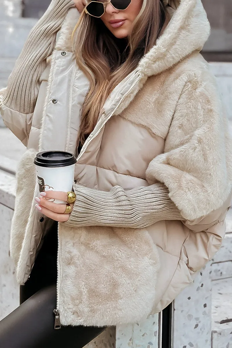 Bomber jacket with hood