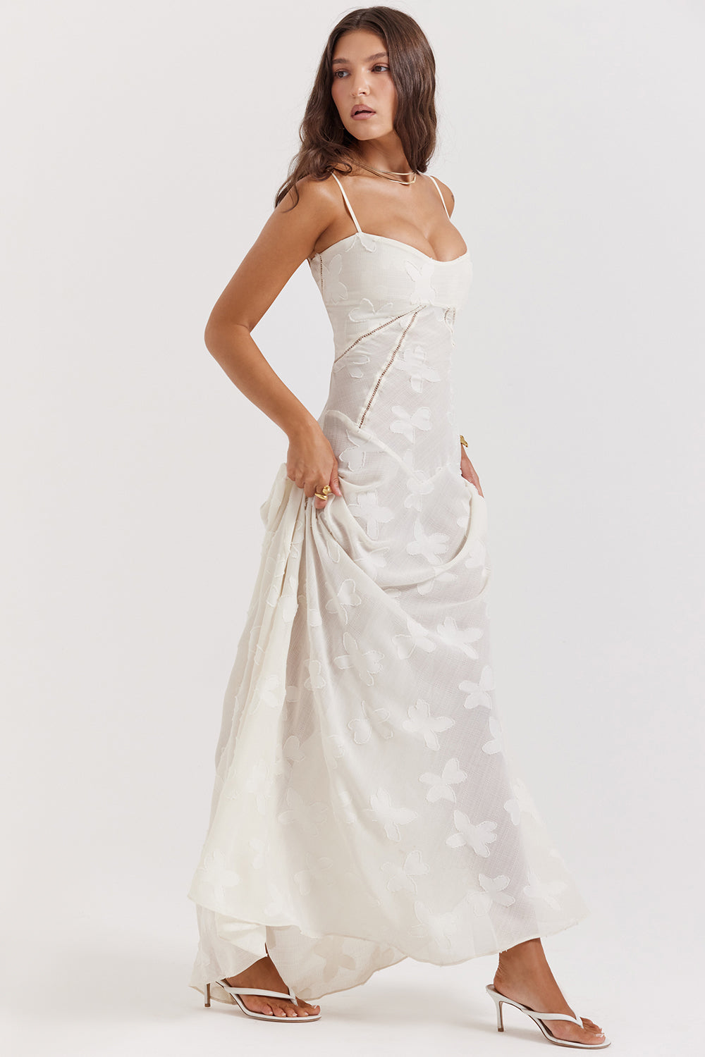 Berenice – Sheer Appliqué Maxi Dress