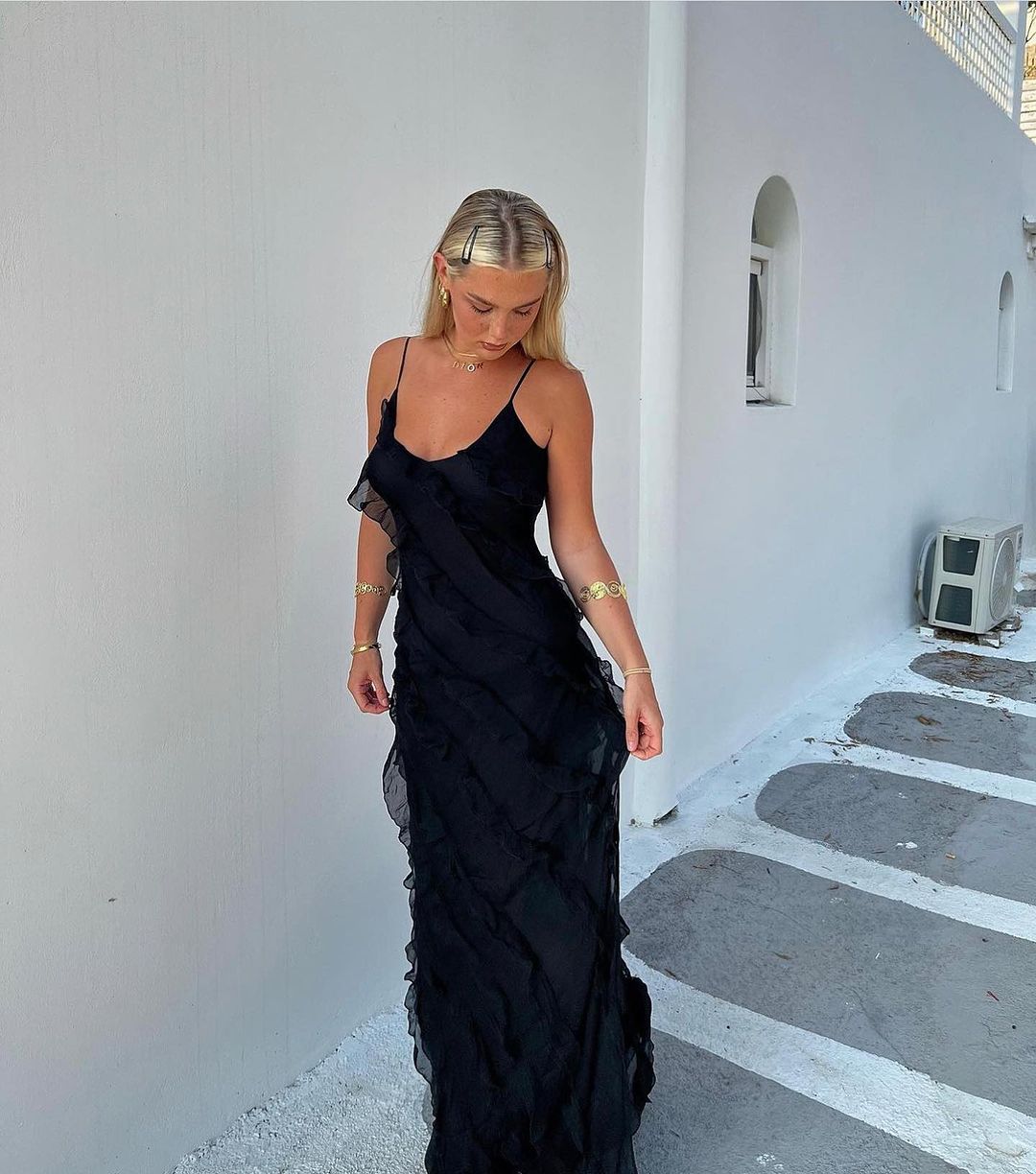 Zara – Ruffle Tiered Slip Gown