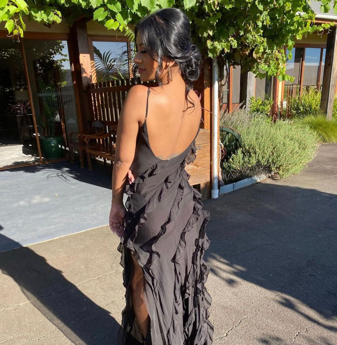 Zara – Ruffle Tiered Slip Gown