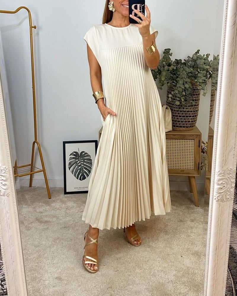 Valerie – Sculpted Pleat Maxi Dress
