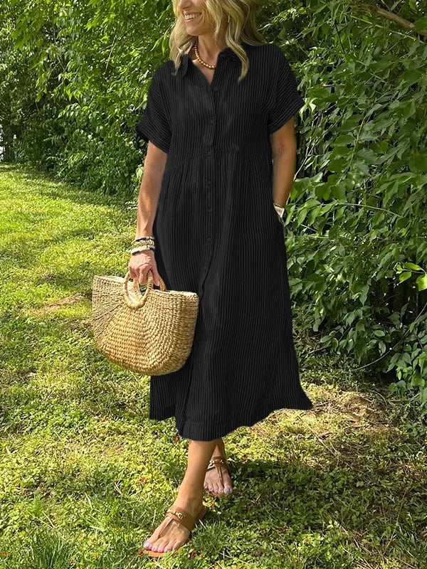 Angela – Button-Up Shirt Midi Dress