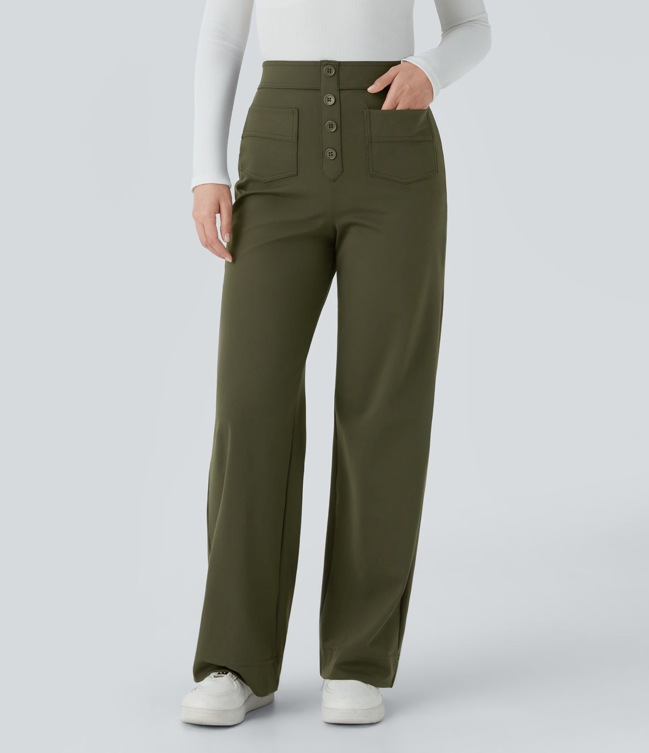 Jade - High Waist Stretch Casual Pants