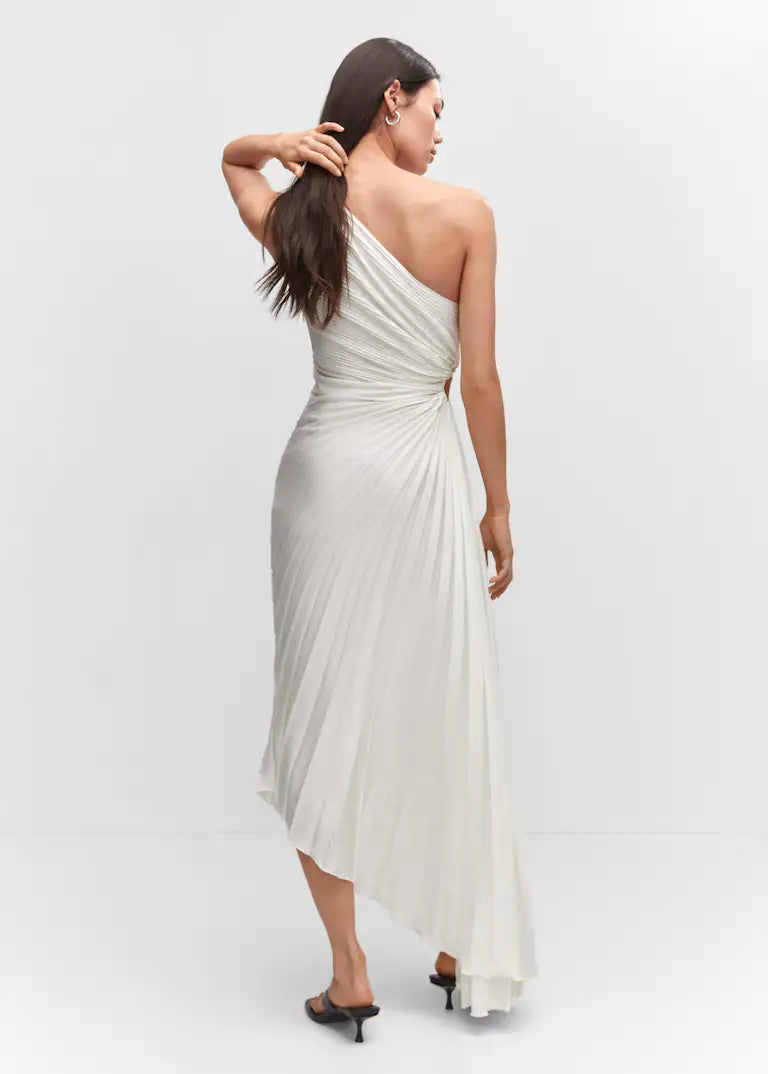 Sylviana – Twist-Pleated Midi Dress