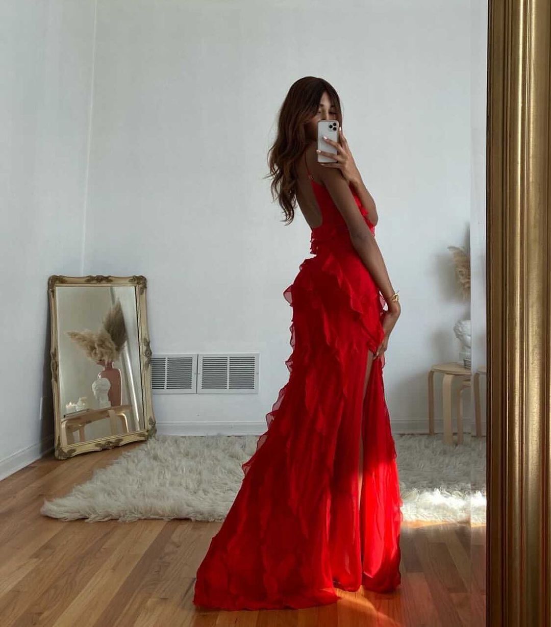 Zara – Ruffle Tiered Slip Gown