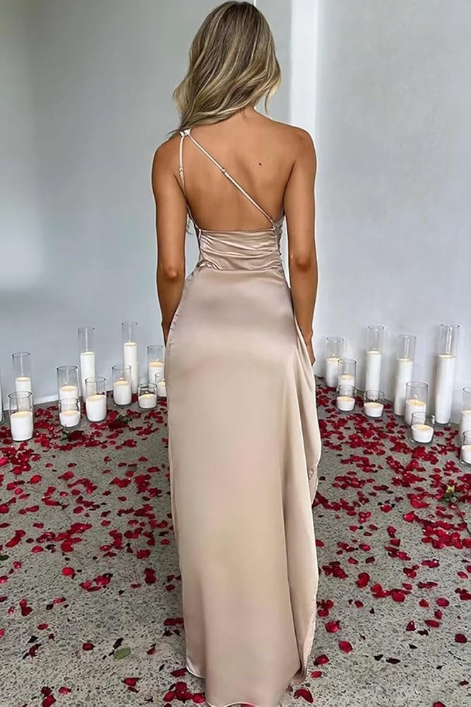 Inez – One-Shoulder Draped Gown