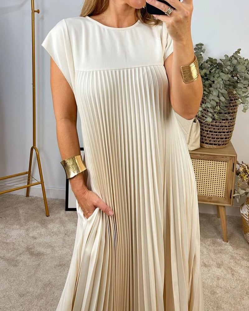 Valerie – Sculpted Pleat Maxi Dress