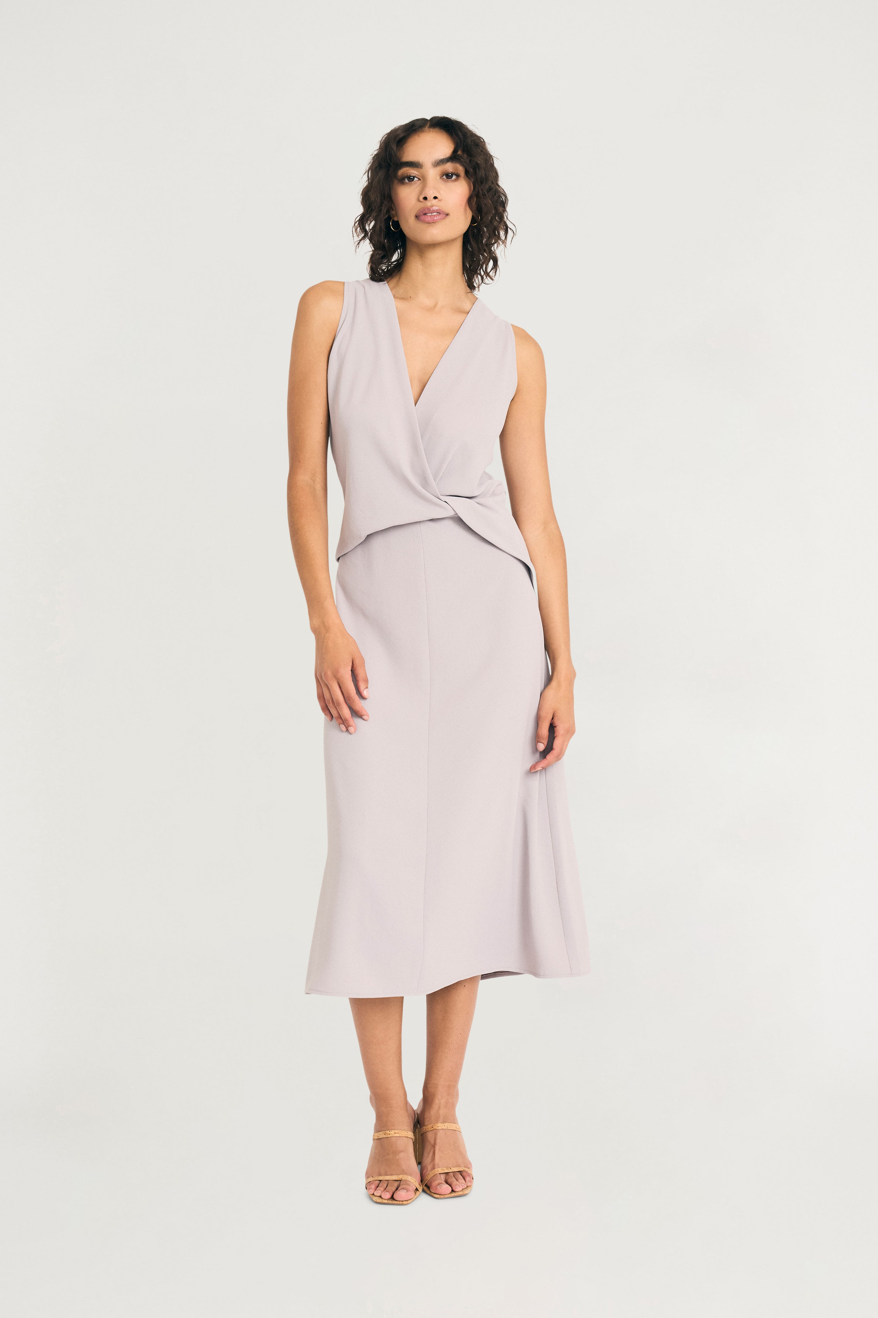 Charlotte – Draped Wrap Midi Dress