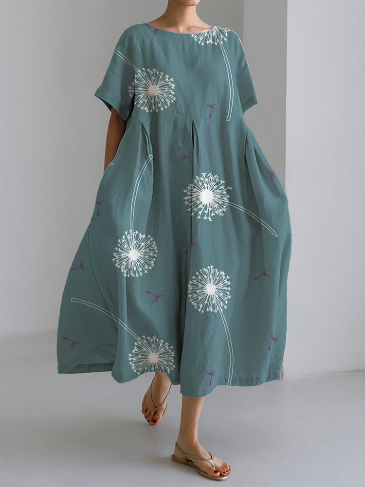 GABRIELLA | Maxi Summer Dress with Total Comfort and Soffione Print for Moments of Freedom