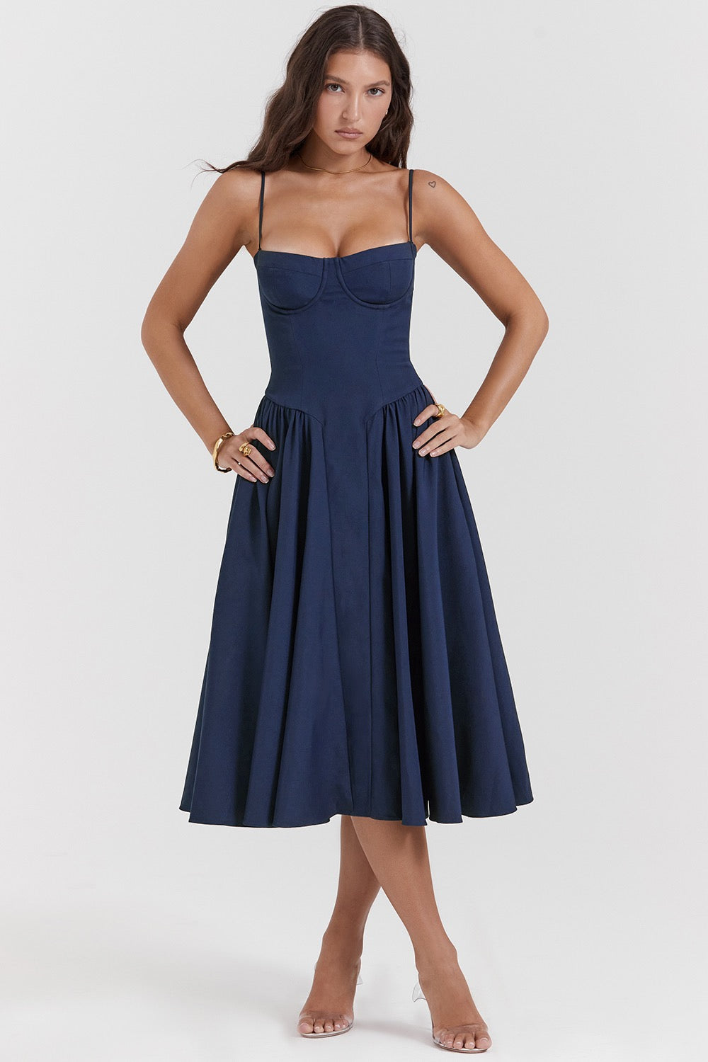 Agnese – Corset Bodice Midi Dress