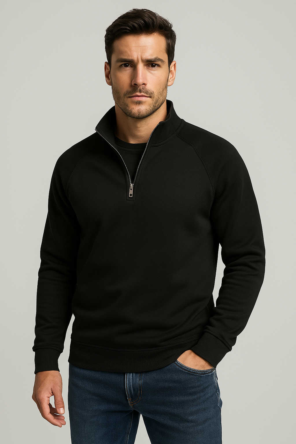 Antonio – Stylish Half-Zip Men’s Knit Sweater