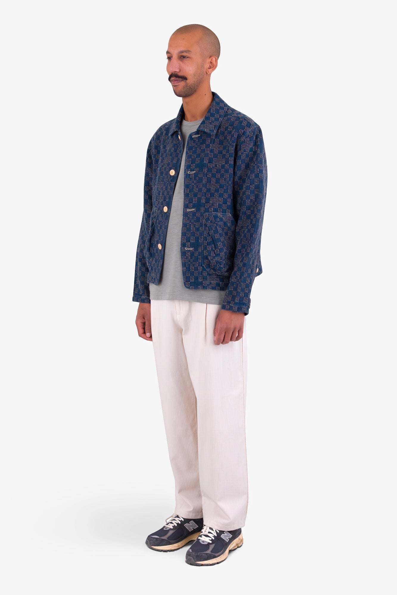 Ethan - Prism Jacket Indigo Mix Checkerboard