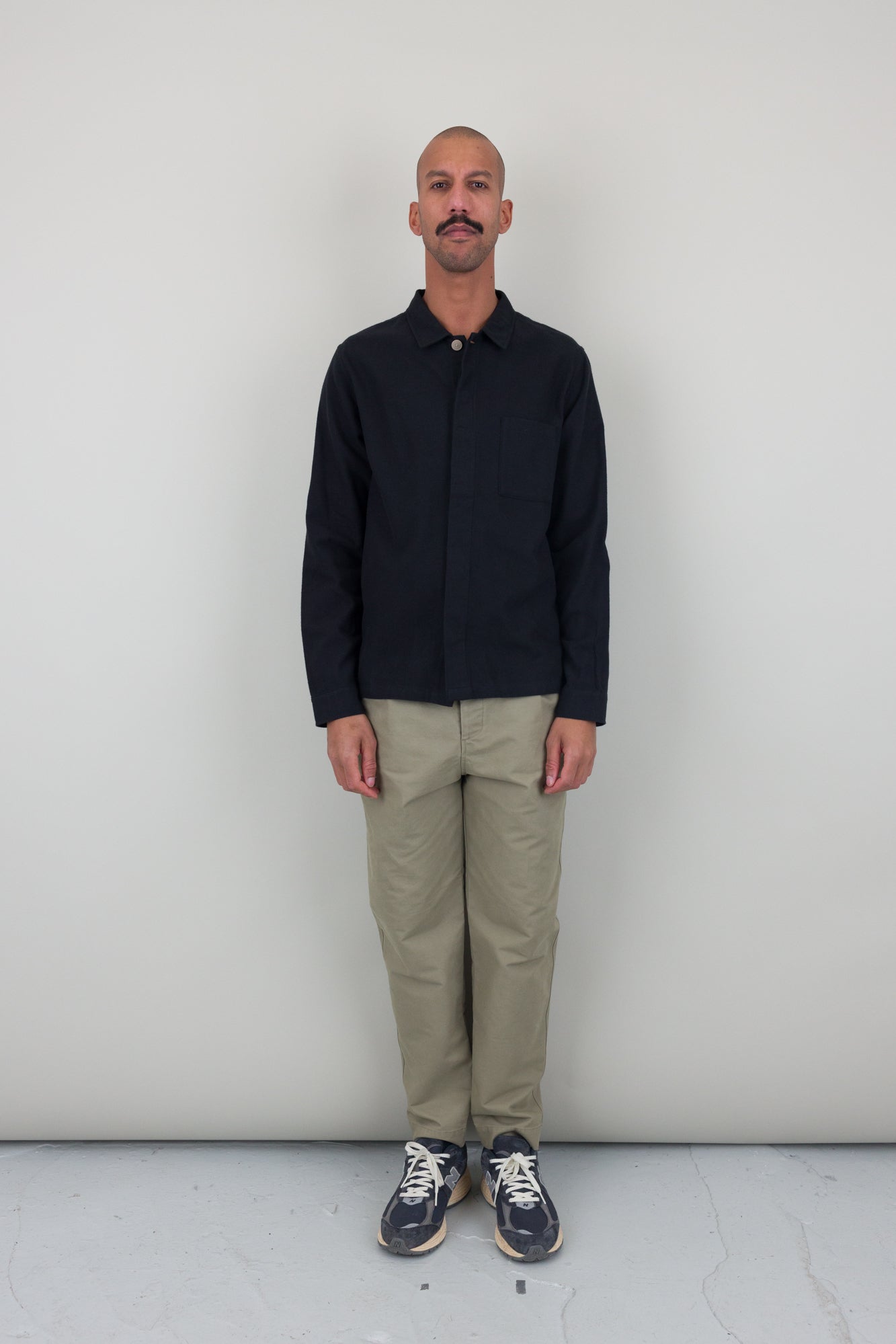 Jack -  Patch Shirt Black Flannel