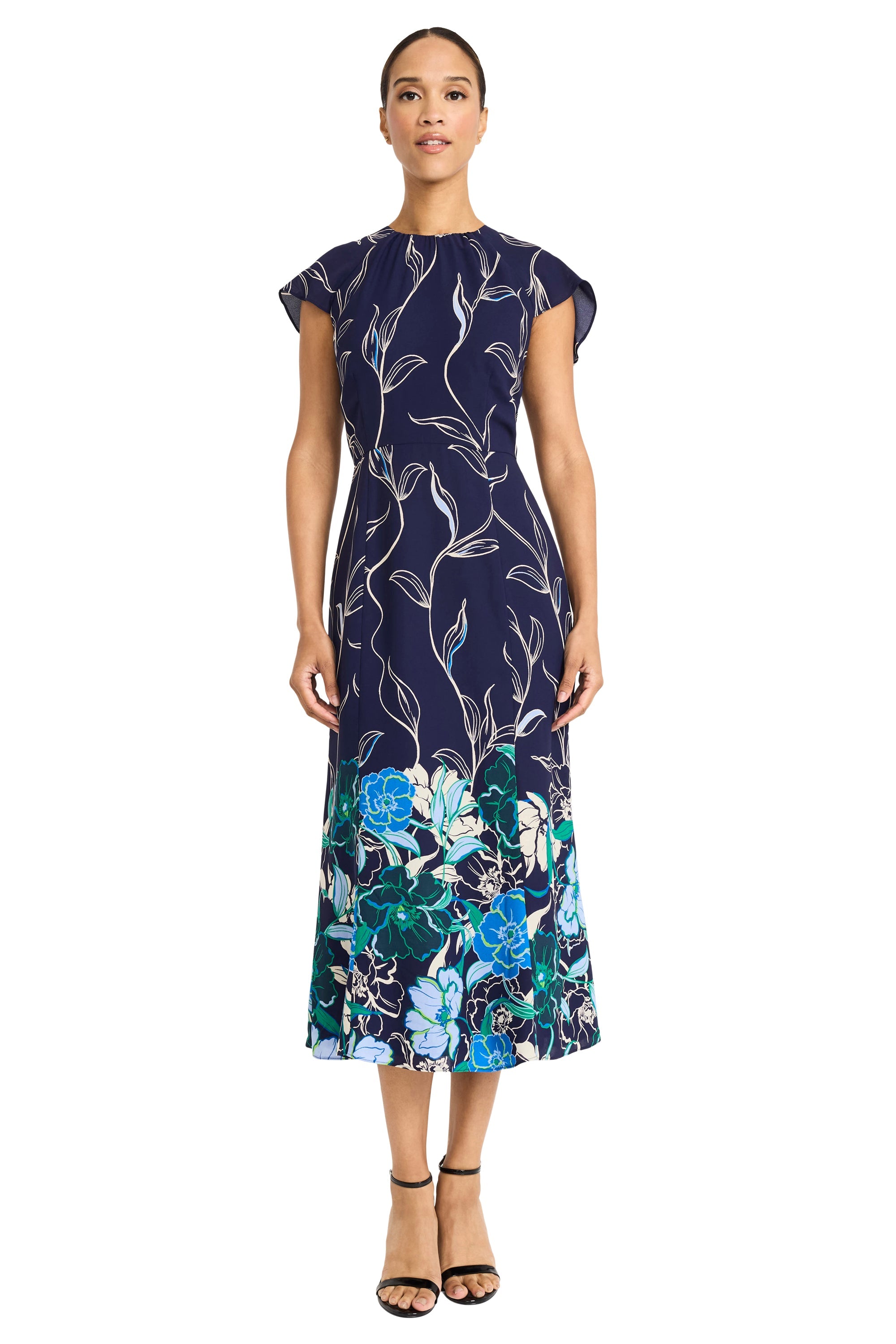 Steph – Floral Print Midi Dress