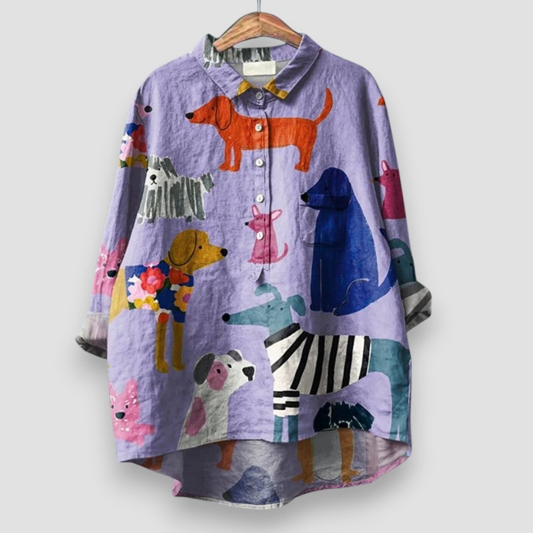 CAMILLA | Women's Elegant Shirt with Artistic Print