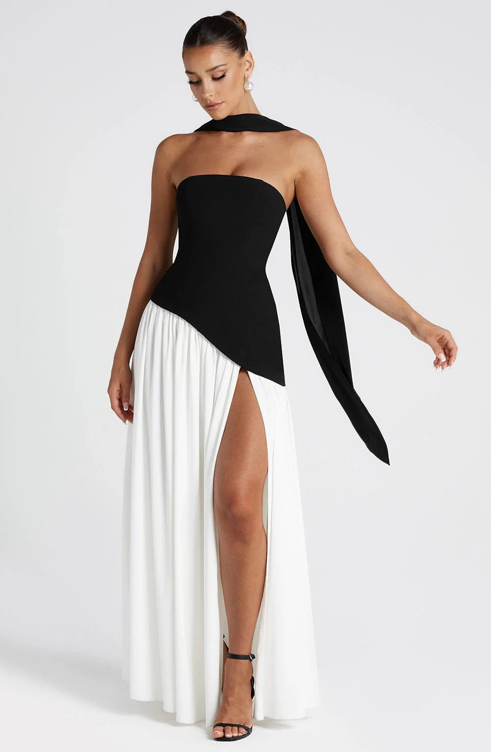 Raffaela – Asymmetric Drape Gown