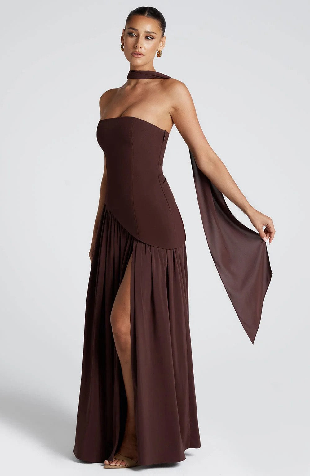 Carlotta – Asymmetric Drape Gown