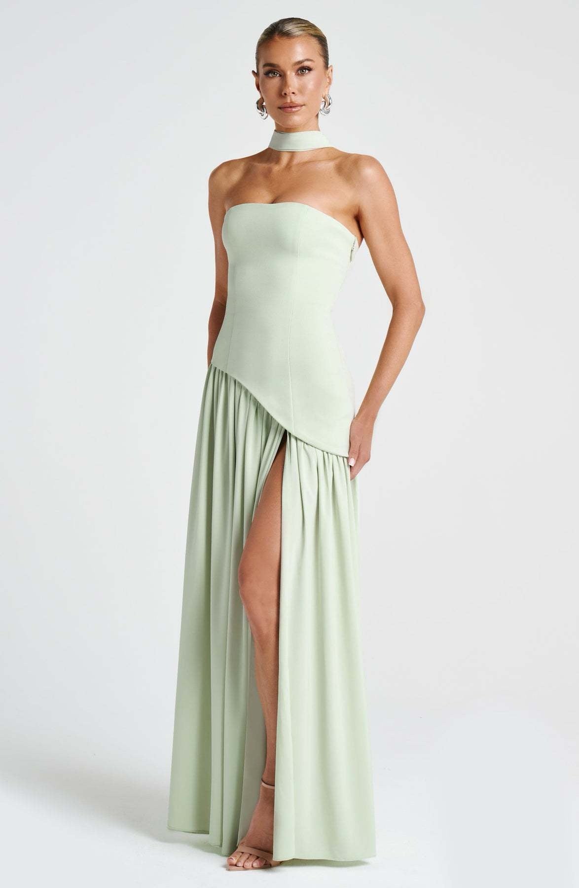 Carlotta – Asymmetric Drape Gown