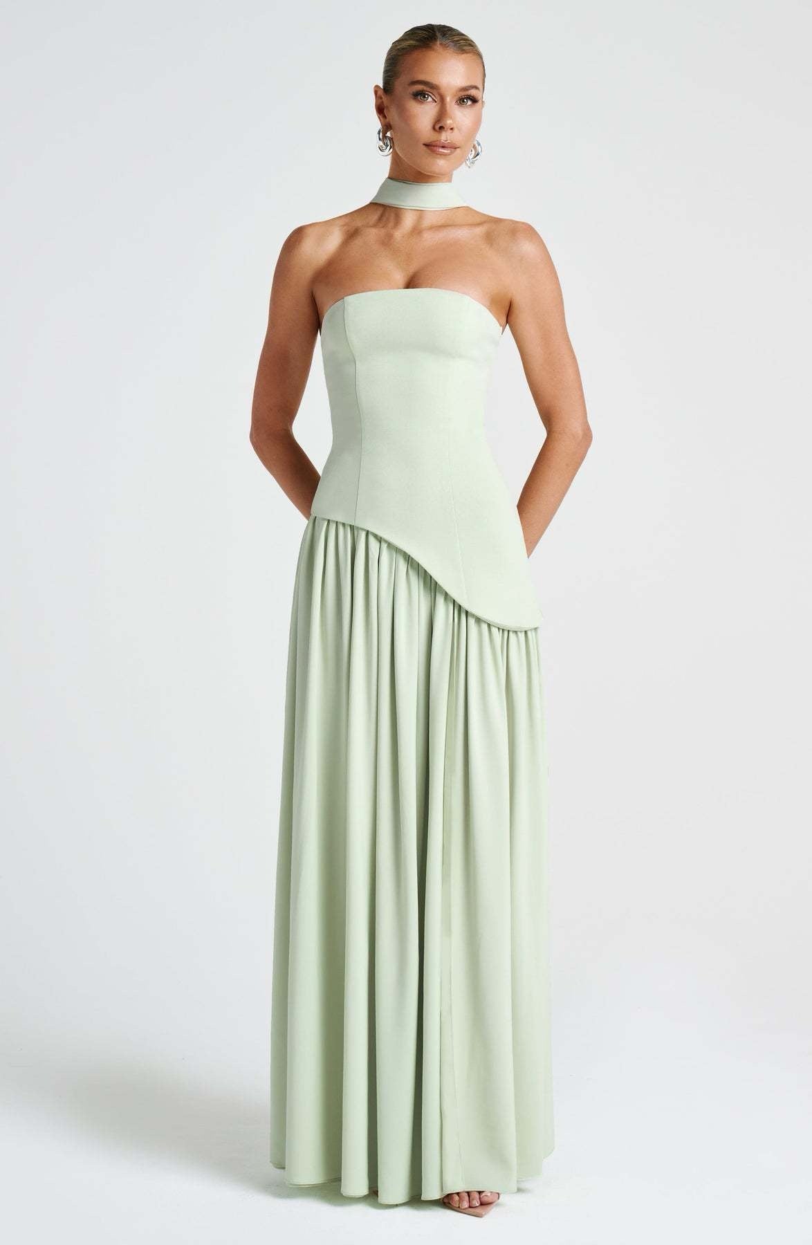 Carlotta – Asymmetric Drape Gown