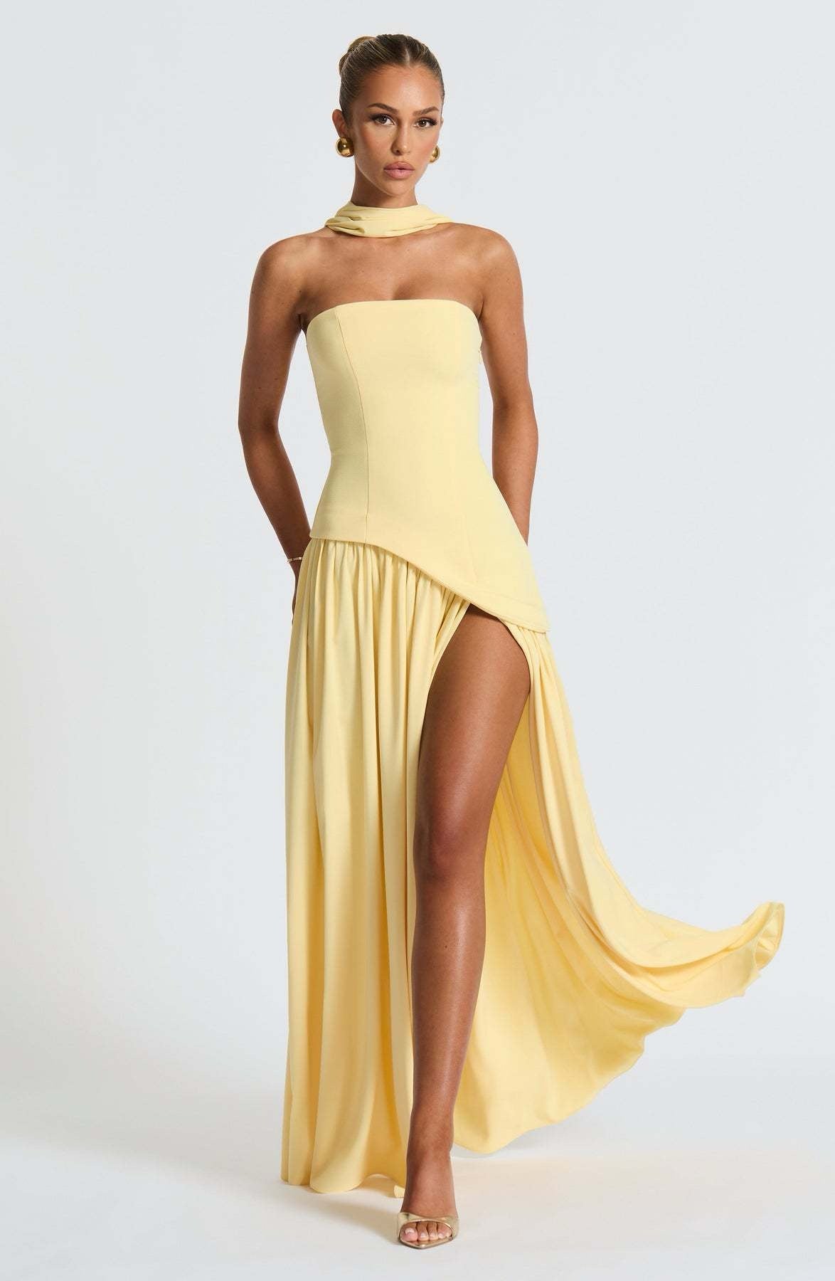 Raffaela – Asymmetric Drape Gown