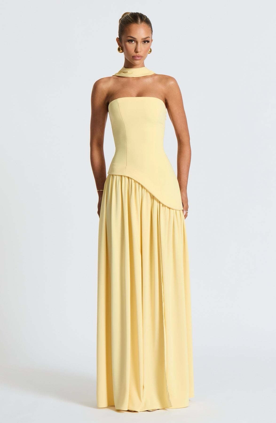 Raffaela – Asymmetric Drape Gown