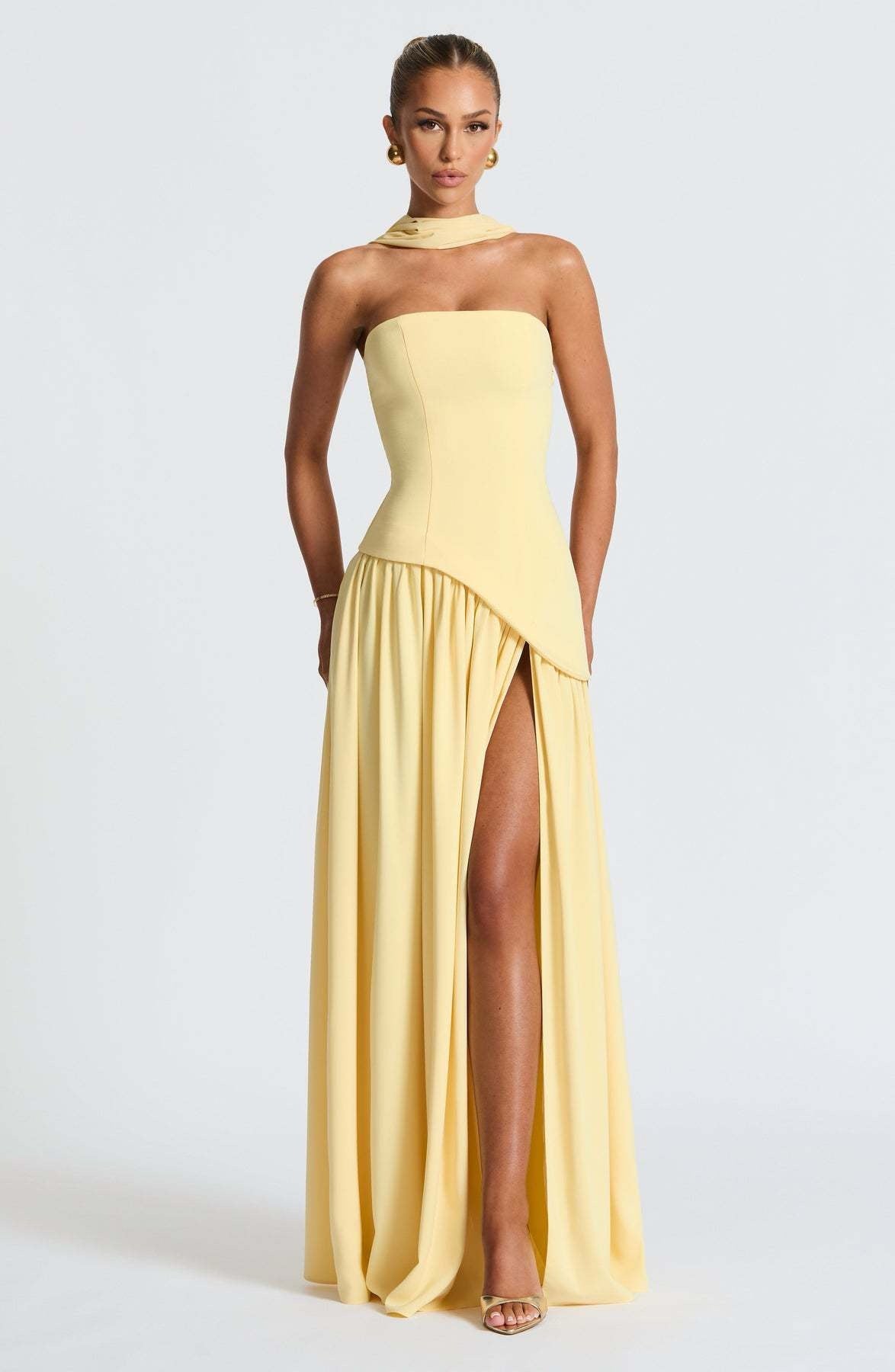 Raffaela – Asymmetric Drape Gown