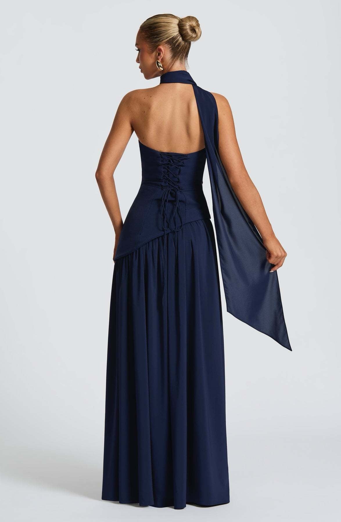 Raffaela – Asymmetric Drape Gown