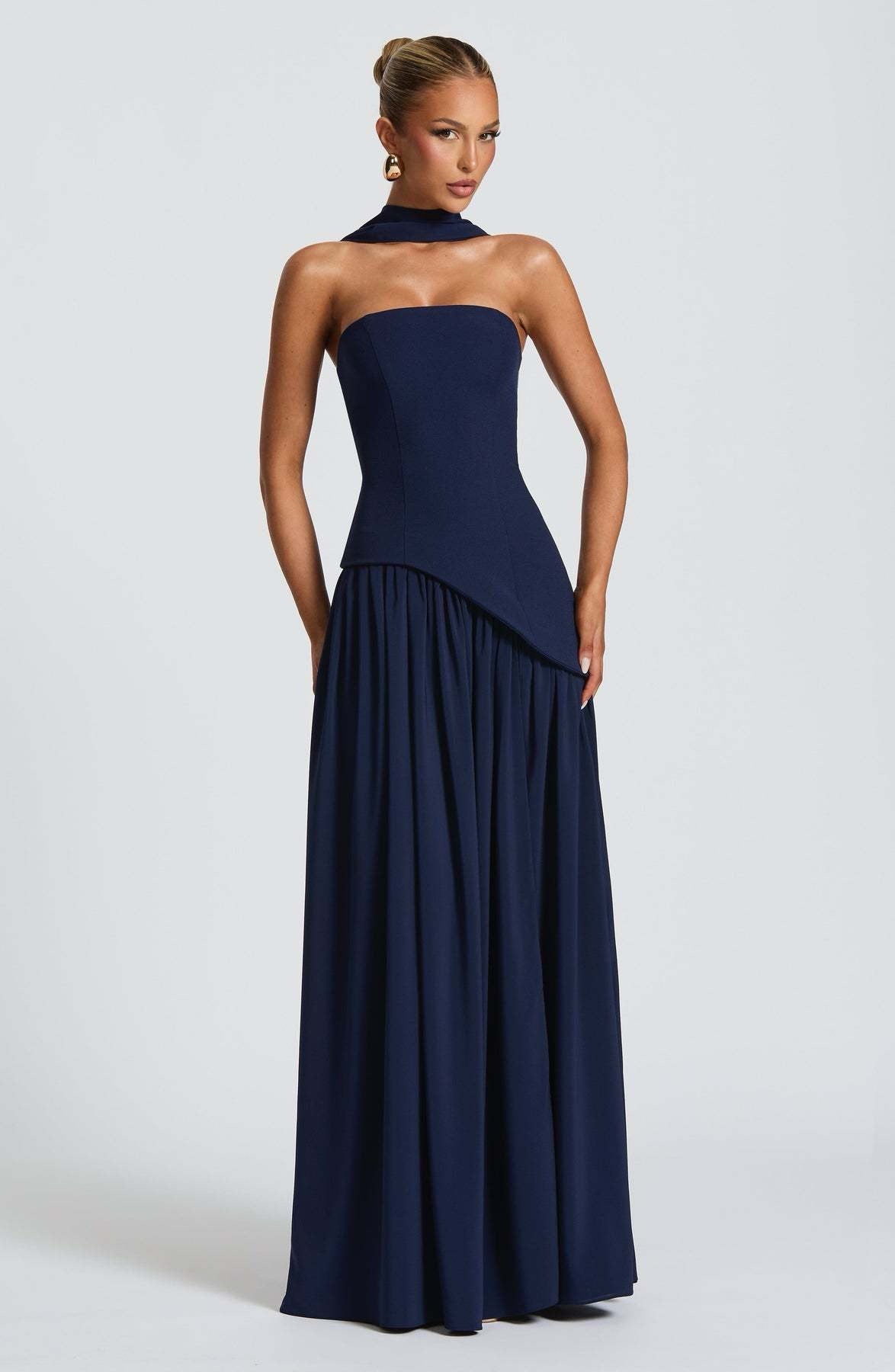 Carlotta – Asymmetric Drape Gown