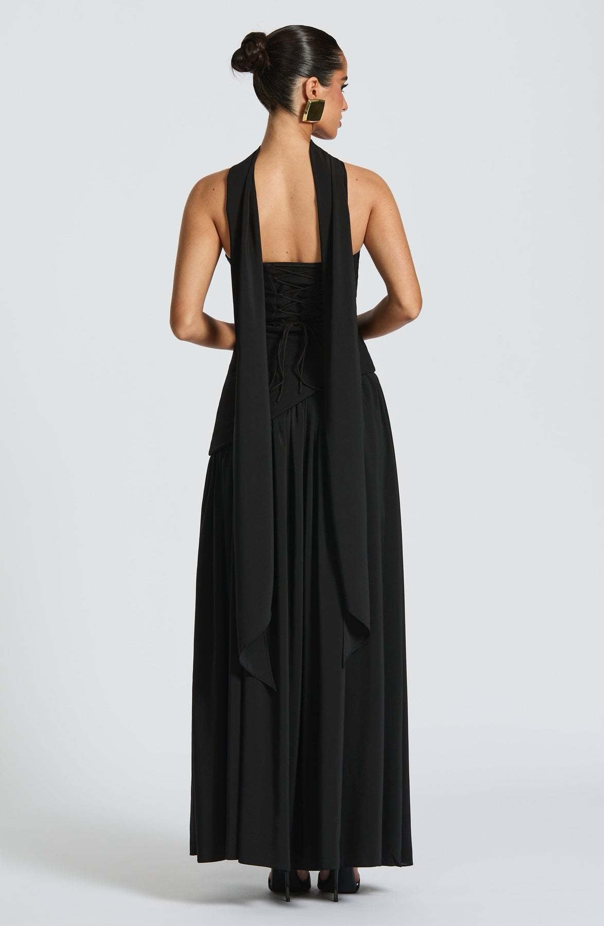 Carlotta – Asymmetric Drape Gown