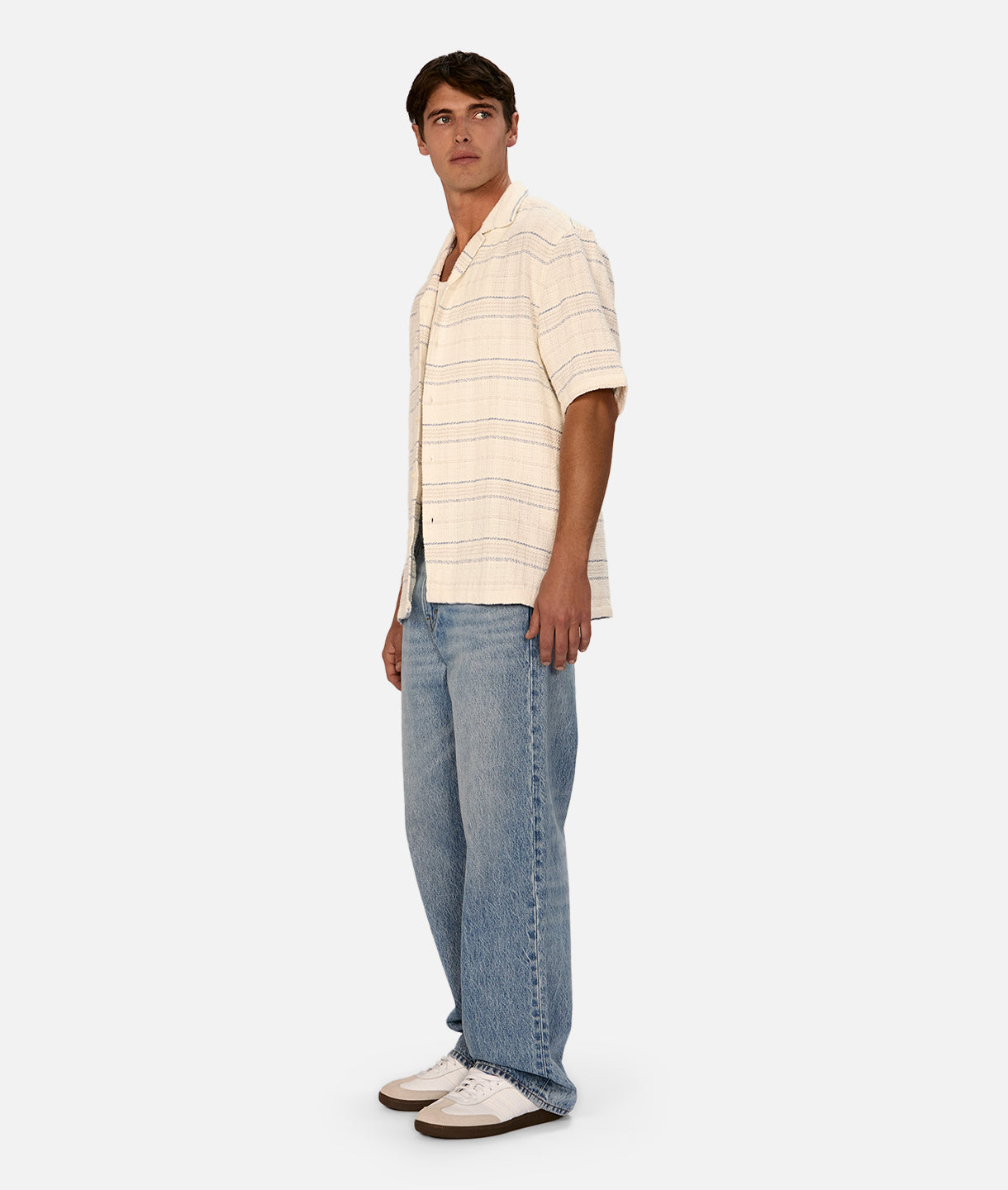 Harry - White Light Blue Short Sleeve Shirt