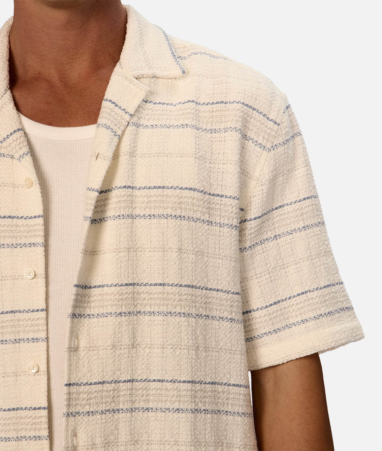 Harry - White Light Blue Short Sleeve Shirt