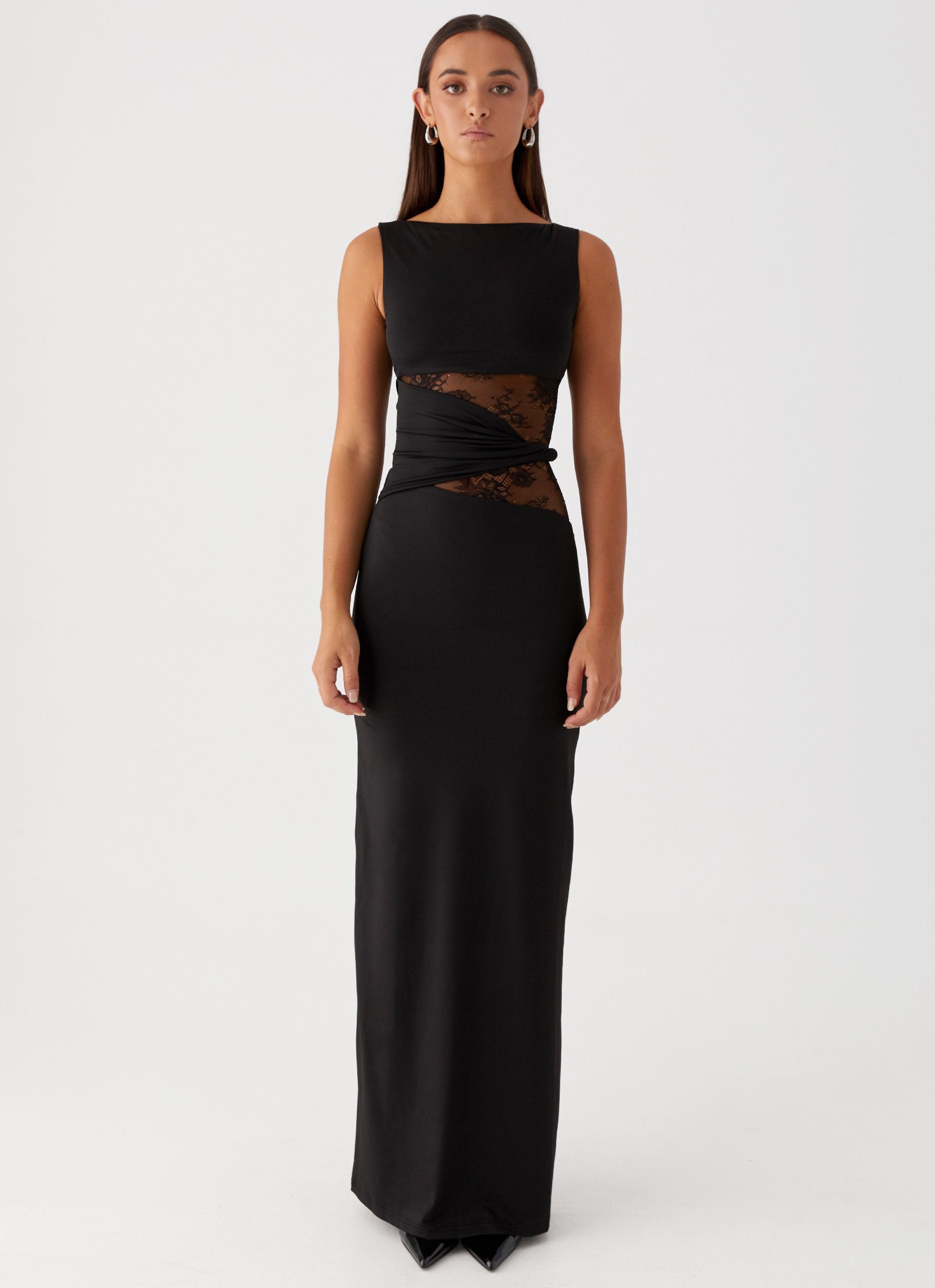 Tiana – Lace Twist-Panel Gown