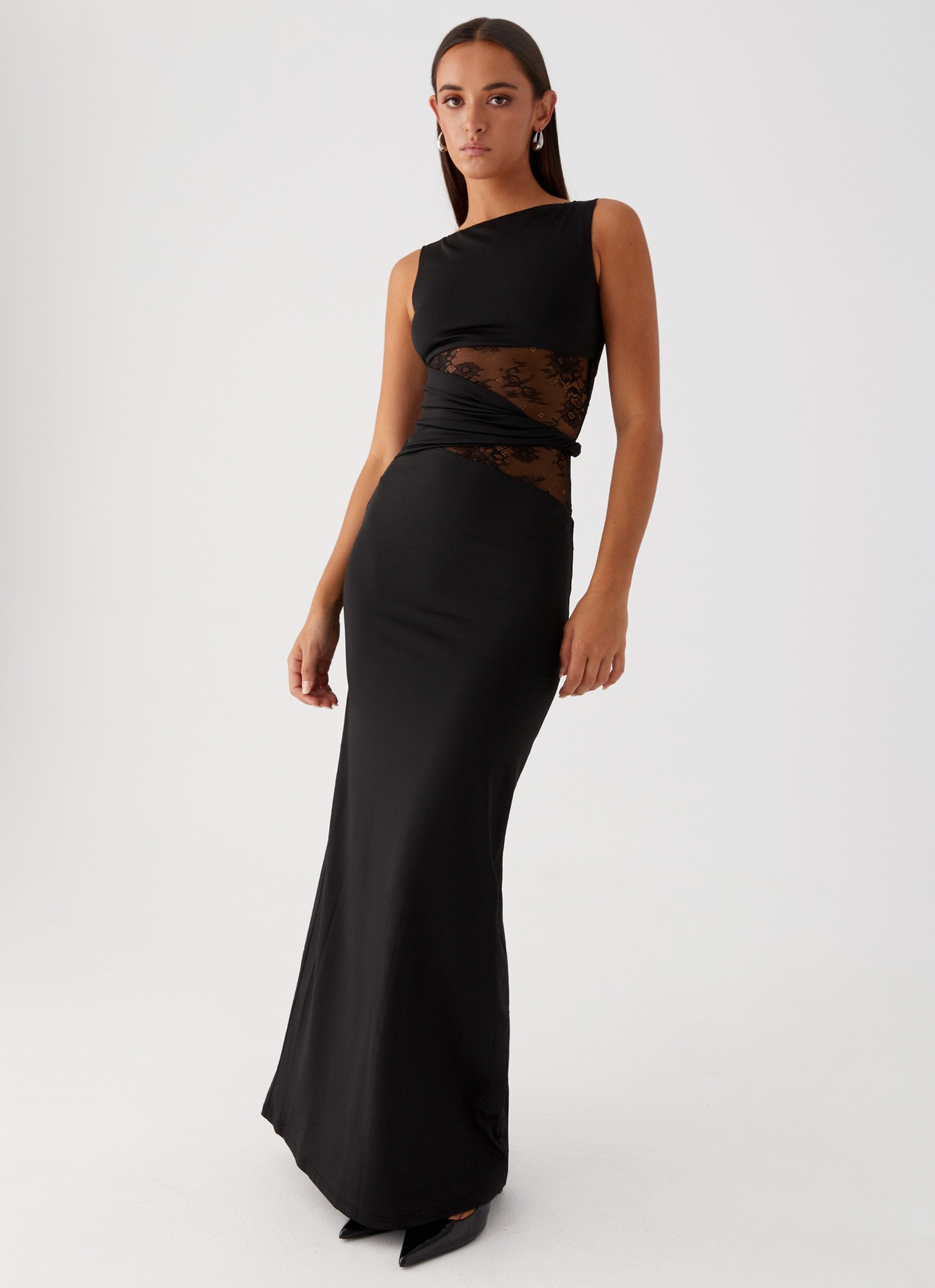 Tiana – Lace Twist-Panel Gown