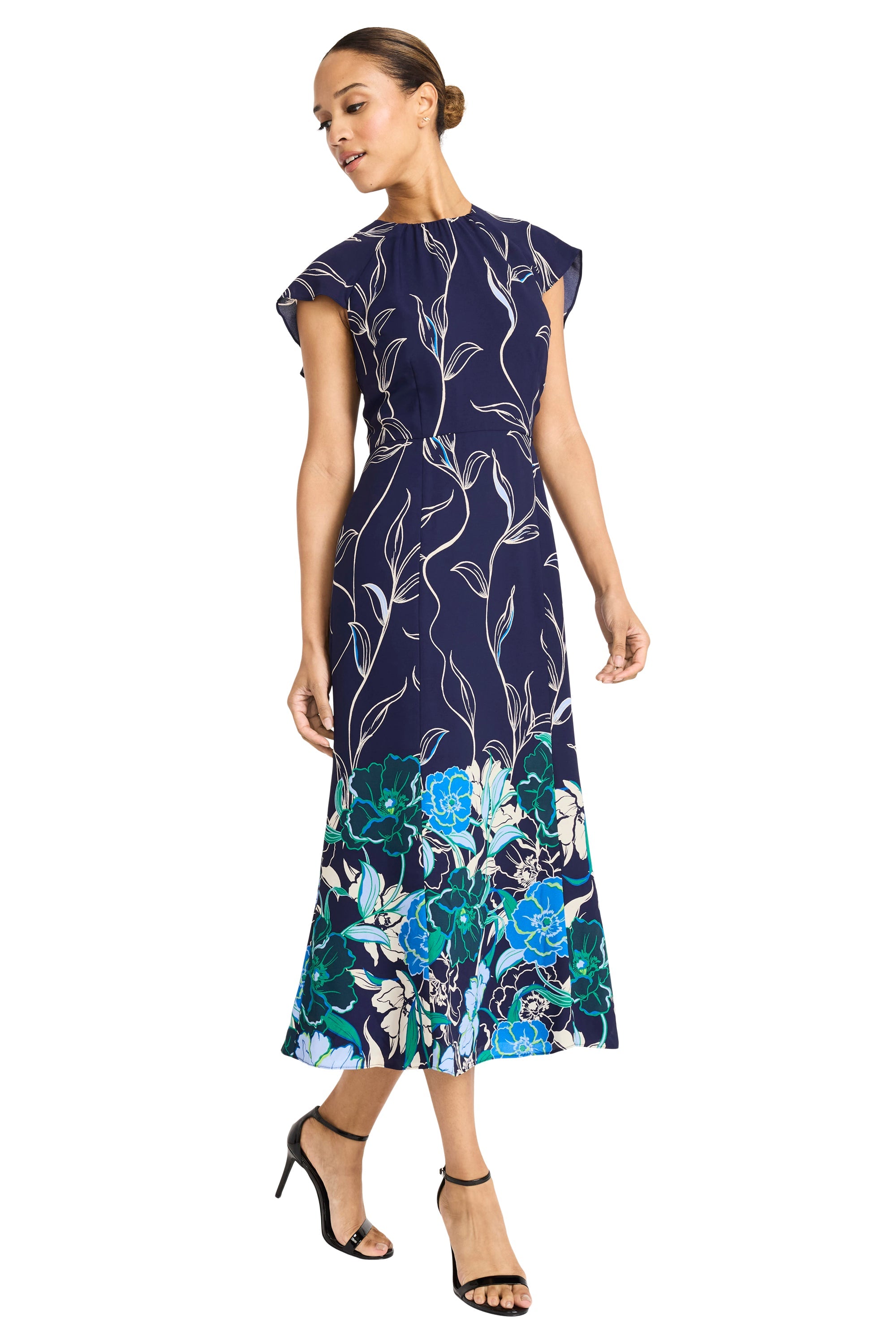 Steph – Floral Print Midi Dress