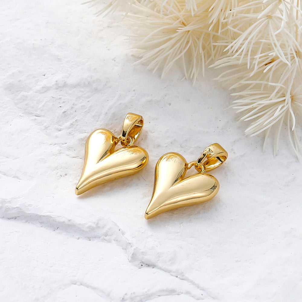 18k Gold Hearted Earrings