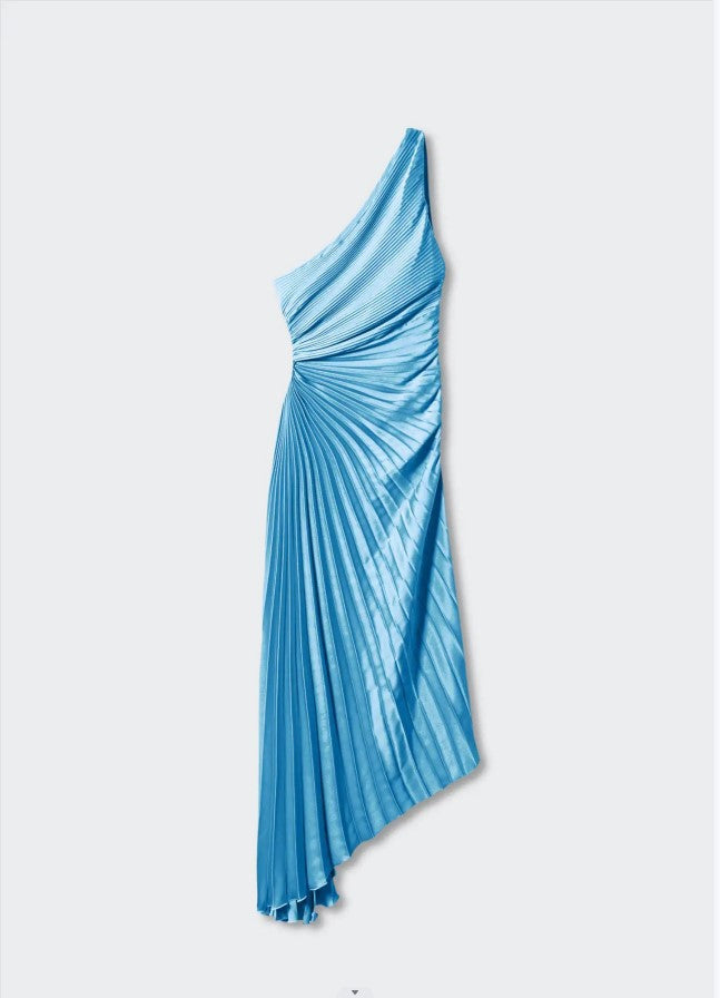 Sylviana – Twist-Pleated Midi Dress