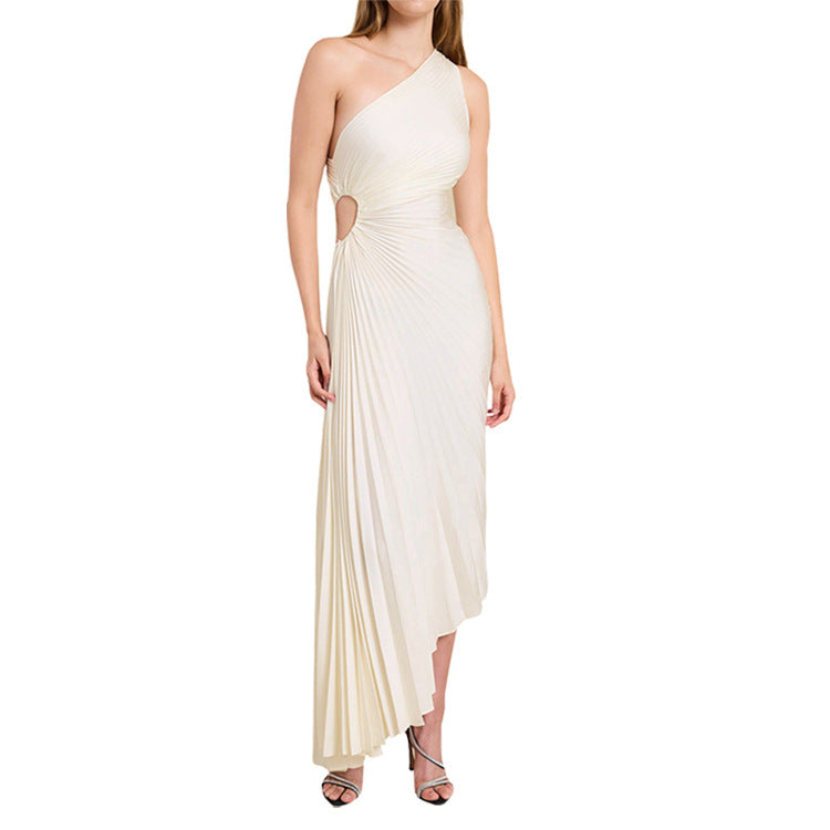 Sylviana – Twist-Pleated Midi Dress