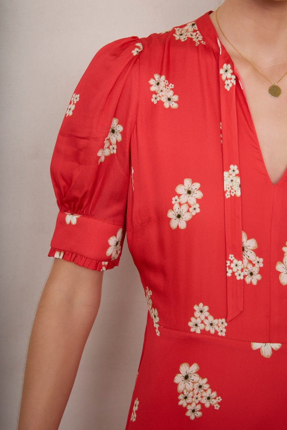 Paulina - Watermelon Floral Midi Dress