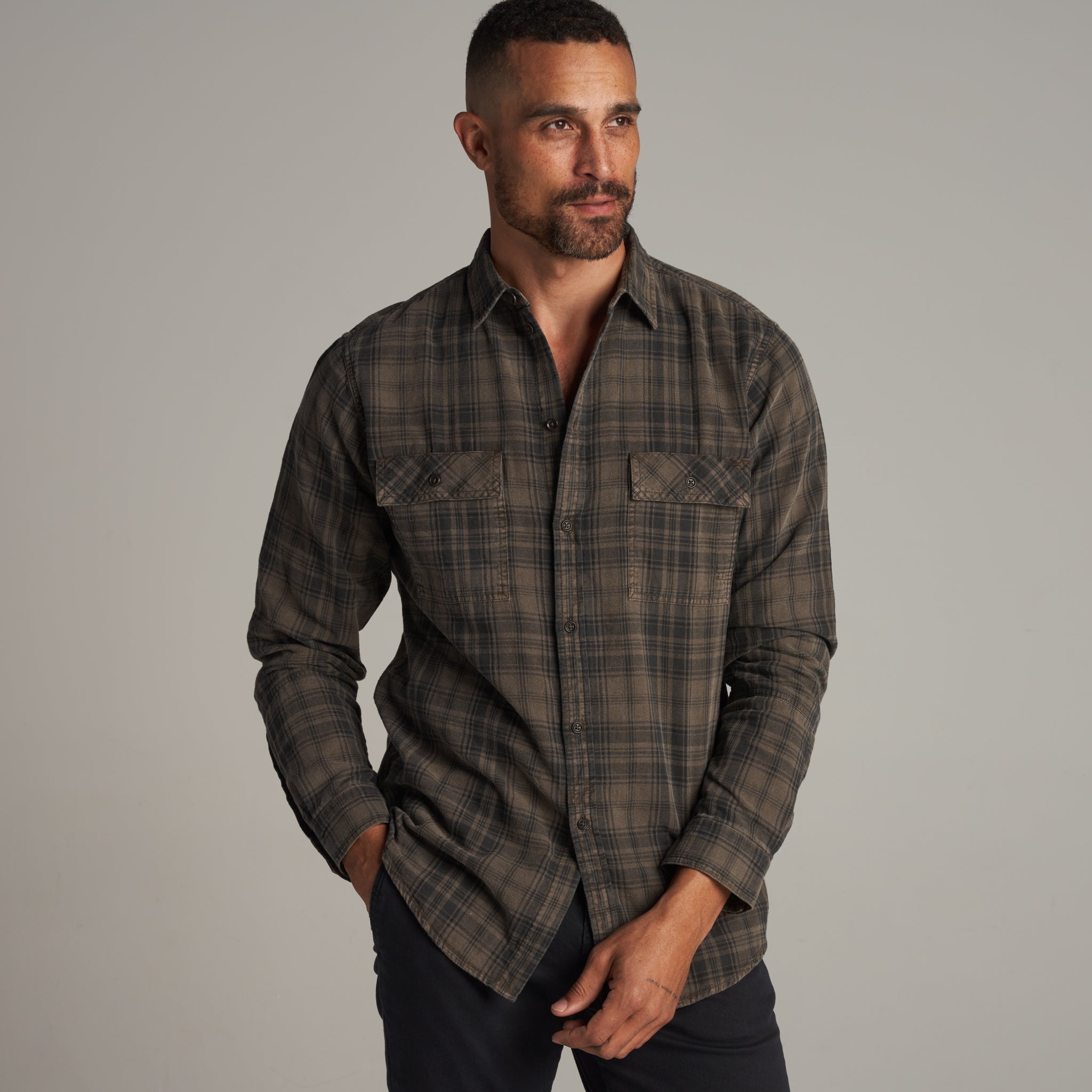 George – Heirloom Plaid Cotton Gauze Shirt