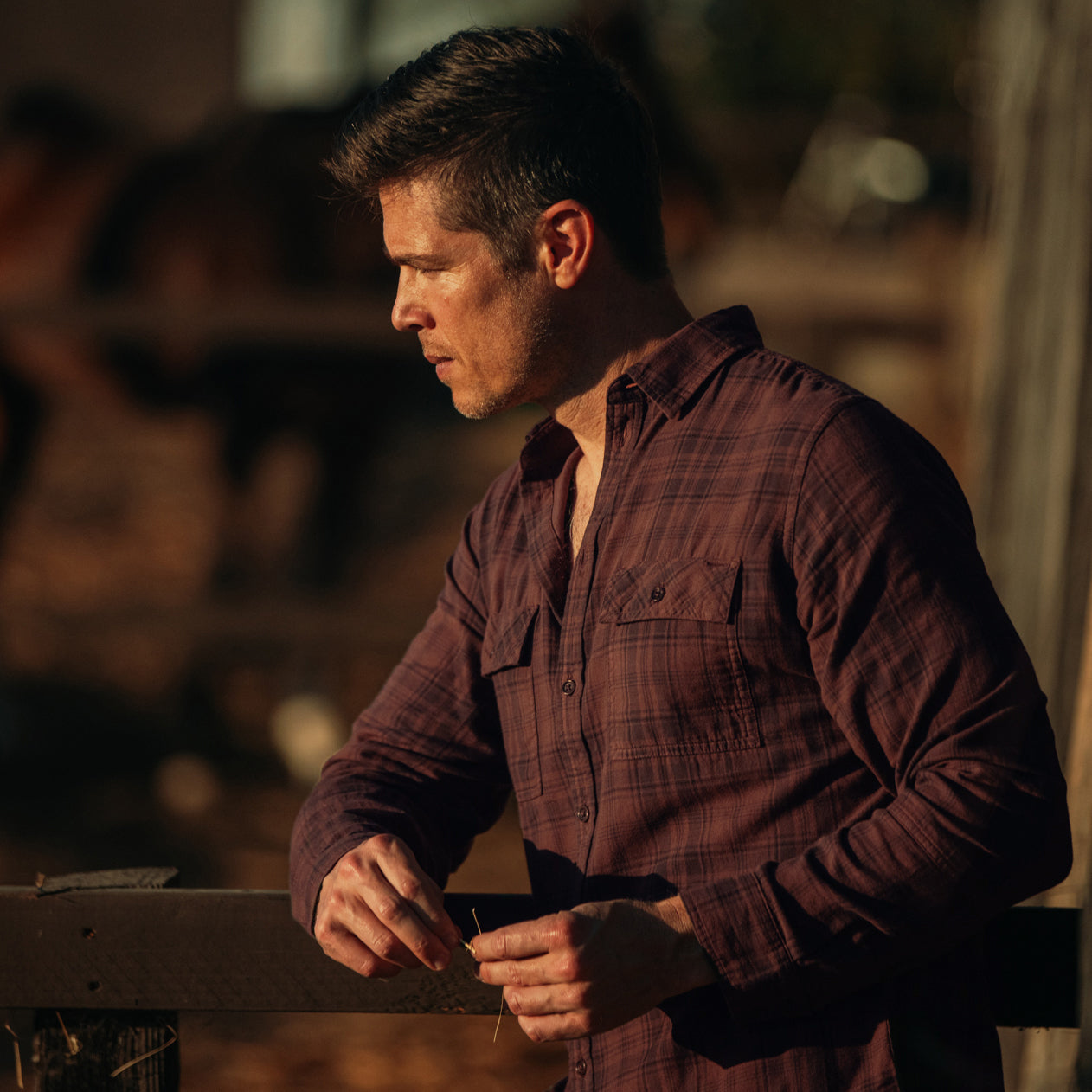 George – Heirloom Plaid Cotton Gauze Shirt