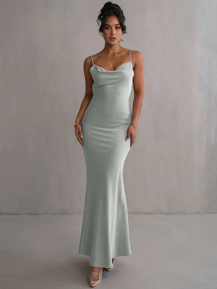 Cassiane – Floral Strap Backless Gown