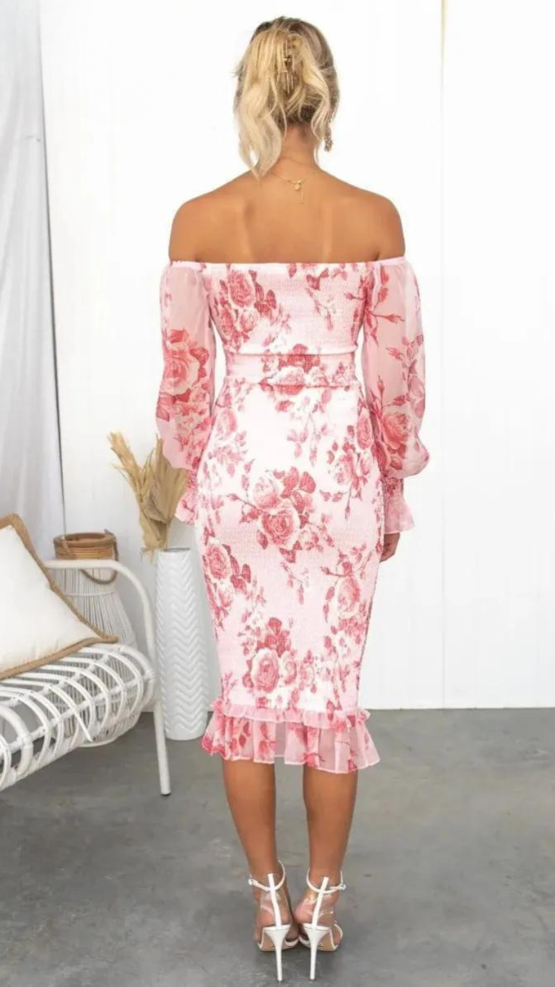 Dahlia – Shirred Midi Dress