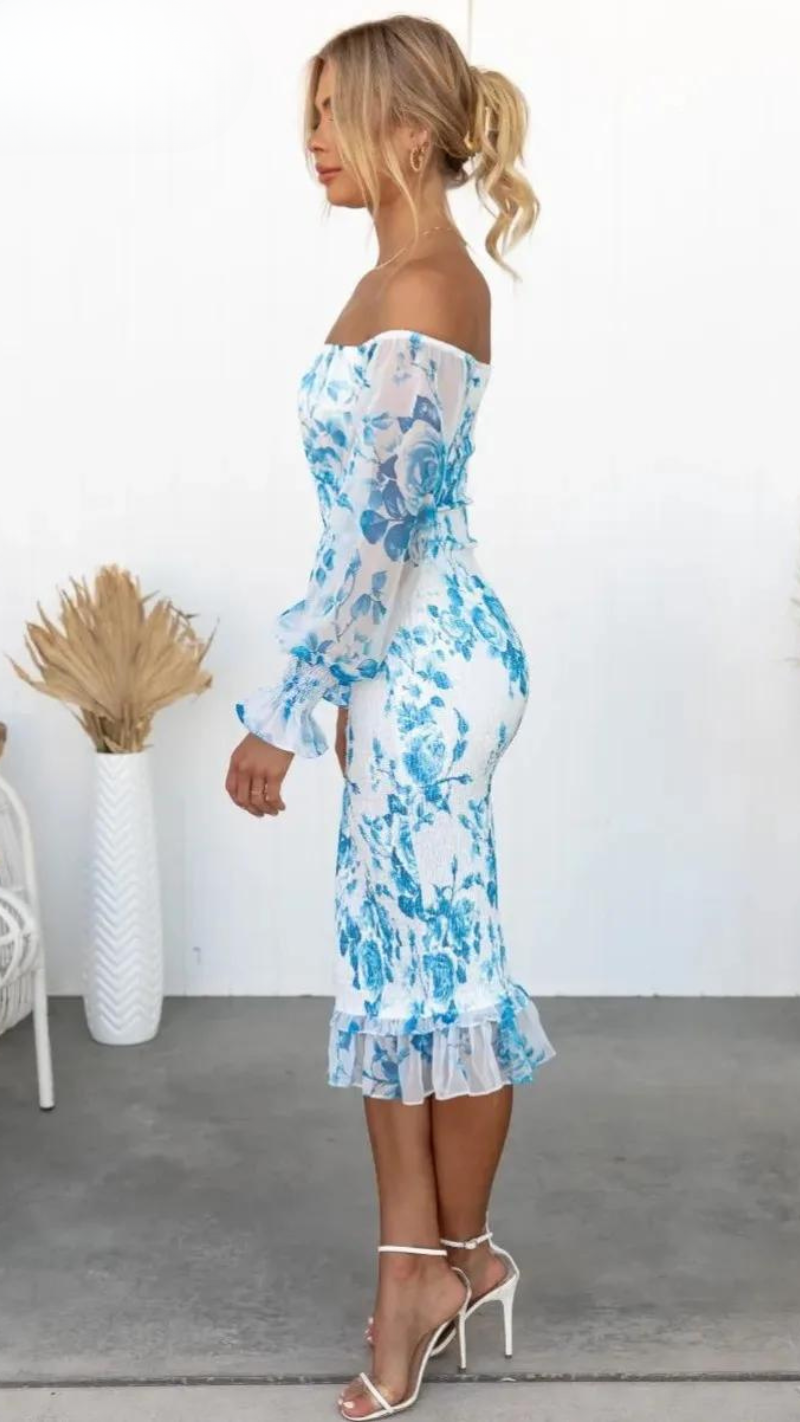 Dahlia – Shirred Midi Dress