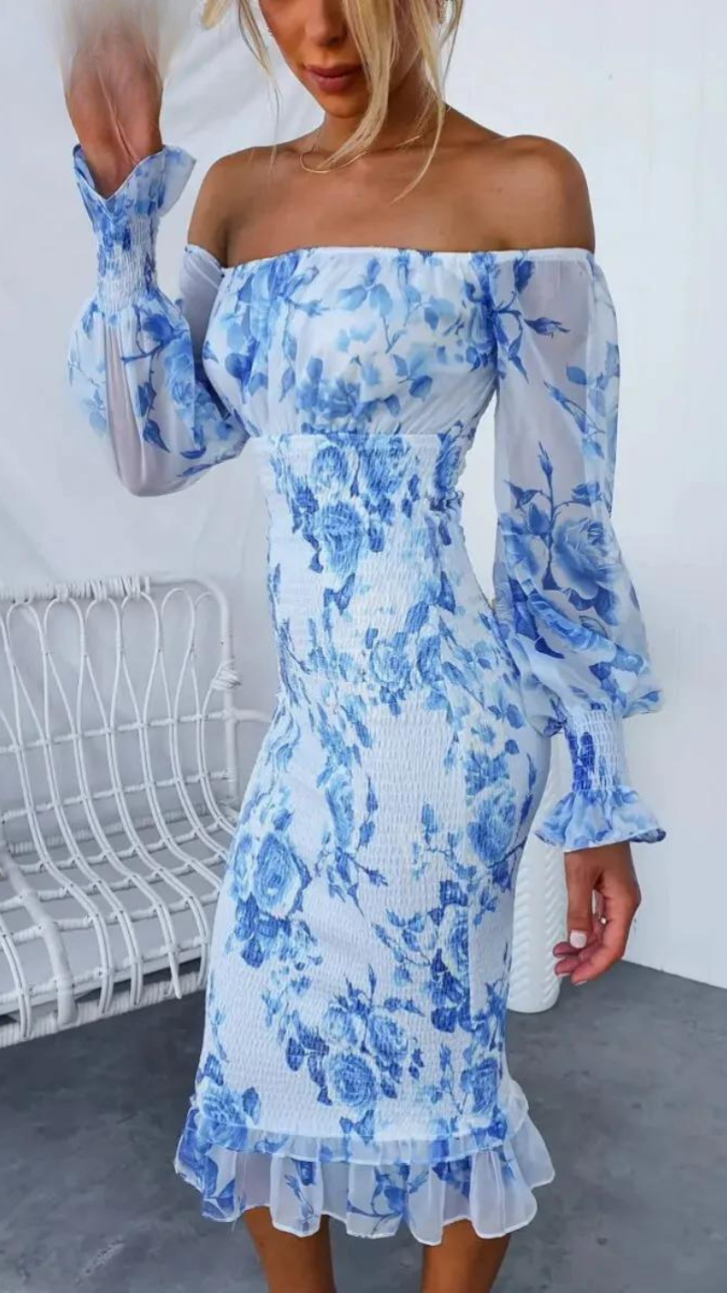 Dahlia – Shirred Midi Dress