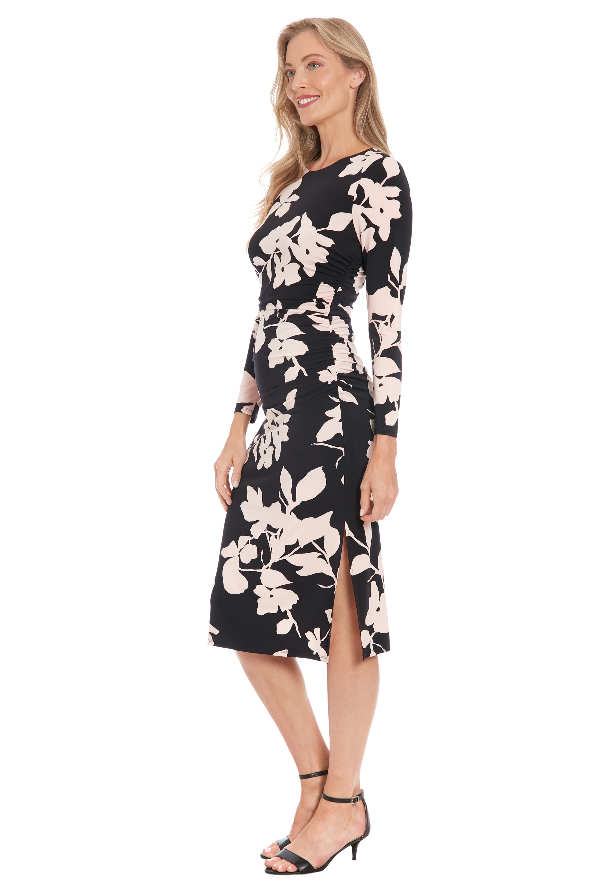 Brielle – Elegant Ruched Midi Dress