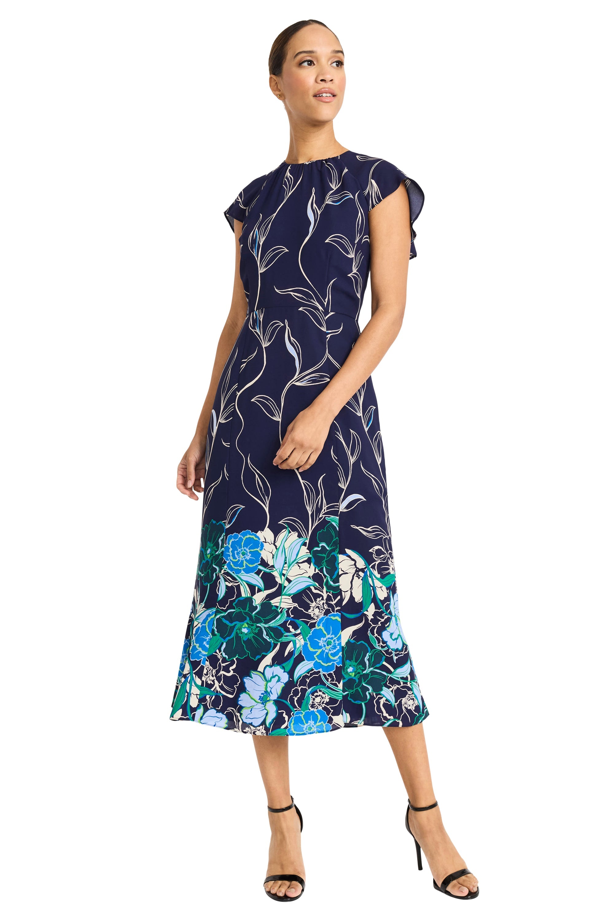 Steph – Floral Print Midi Dress