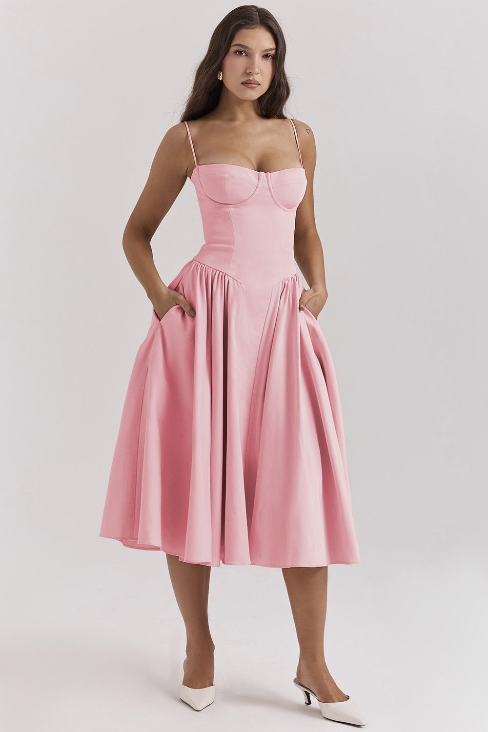 Agnese – Corset Bodice Midi Dress